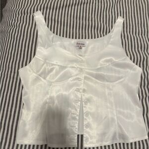 Princess Polly Women's White Satin Top